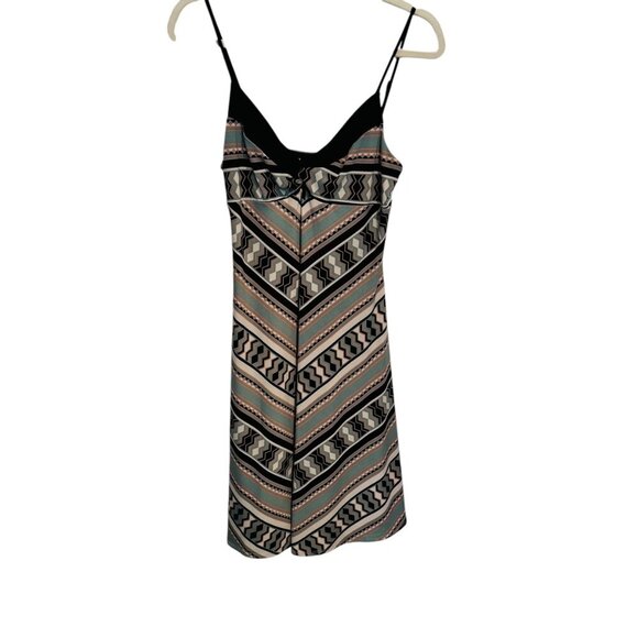 BCBG MaxAzaria Twist Front Aztec Print Spaghetti Strap Dress Women's Size Small - Picture 4 of 9